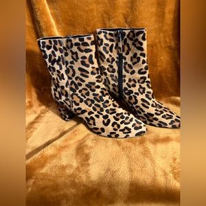 Banana Republic Cheetah Print Block Boots